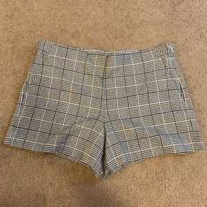 LOFT high waisted plaid shorts sz 12